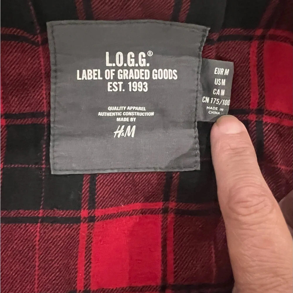Men’s L.O.G.G. H&M Military Green Field Unisex Jacket w Hood - Picture 2 of 13